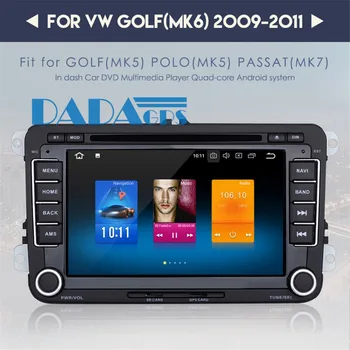 2 DIN Android 8.0 7.1 Avto Radio, GPS Navigacija Za VW Golf(MK5) POLO(MK5) PASSAT(MK7) 2009-2011 Avtomobilski Stereo sistem glavne enote Avdio Satnav