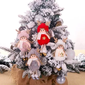Novo Ljubek Angel Plišastih Lutka DIY Božični Okraski, Obesek Ustvarjalne Božično Drevo Okraski Božič Okraski za Dom 2020