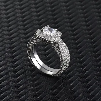 BIJOX ZGODBA moda 925 sterling srebrni nakit prstan z geometrijske oblike ametist obroči za žensko poročno obljubo stranka darilo