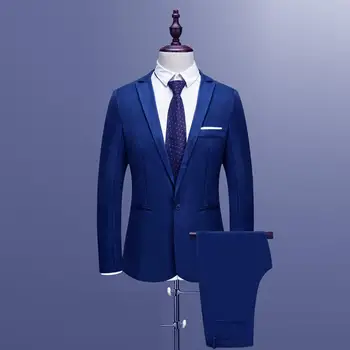 Blagovne znamke Moških Obleko Poroka Obleke za Moške Šal Ovratnikom 3 Kos Slim Fit Burgundija Oblačilo Moški Kraljevsko Modra Jopičem Jakno kostum homme