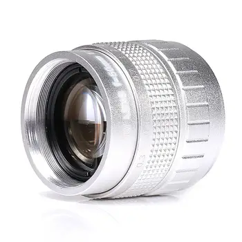 Srebro Fujian 50mm f/1.4 APS-C CCTV Objektiv+adapter ring+2 Makro Obroček za NEX FX M4/3 NIKON1 EOSM Mirroless Fotoaparat