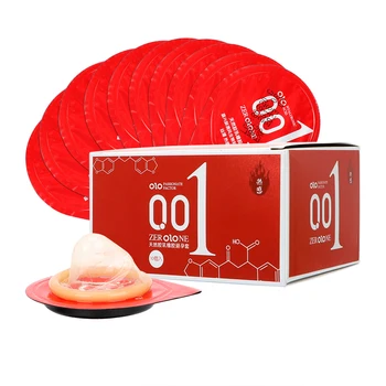 OLO 10 Kosov/Paket Ultra Tanek Naravnega Lateksa Super Občutljivost Kondomi Spolnih Igrač za Moške Penis Petelin Rokav Nemoteno Hialuronske Kisline