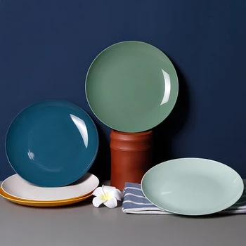 Ploščo imitacije porcelana prigrizek, prigrizek ploščo okrogle gospodinjstva plastično obrok tabela sadje ploščo