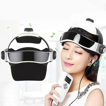 3D Električna Glavo Massager Inteligentni Zračni Tlak, Vibracije Prstom Pritisnite Sprostitveni Z Glasbo, ki Pomirja se Sprostite Čelada