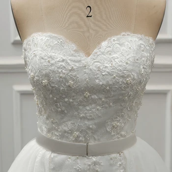 Fansmile Nove Luksuzne Letnik Čipke 2 v 1 Poročno Obleko 2020 Žoga Princesa Obleke Poročne Poroka Oblek Vestido De Noiva FSM-554T