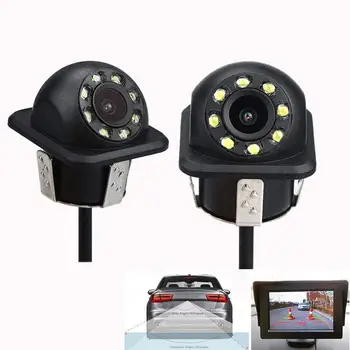 170 Stopnja širokokotni Avto HD Obračanje Fotoaparat Night Vision 8 LED Povratne Kamere Backup Parkiranje CCD Nepremočljiva Pogled od Zadaj Kamero