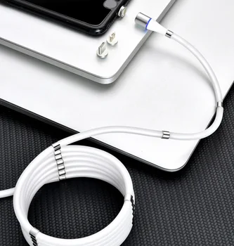 Čarobno Vrv Shranjevanje Magnetni Kabel za Sinhronizacijo Podatkov, Micro USB Tip C Mobilni Telefon, Hitro Polnjenje, Polnilnik, Kabel Za iPhone, Samsung Xiaomi