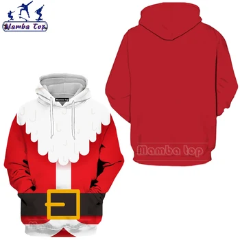 Mamba Vrh Božič Hoodies Moških Dolg Rokav 3D Tiskanja Anime Snežaka Ženske Tee Hip Hop Mačka Unisex Hoody Cosplay Santa Claus Hooded