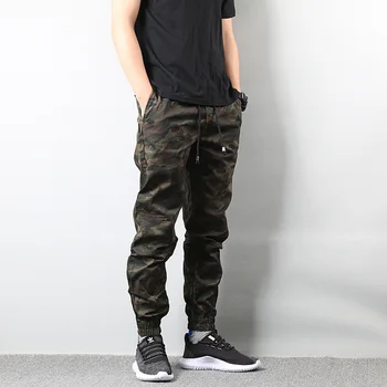 Ameriška Ulica Modni Stil za Moške Jeans Jogger Hlače Prikrivanje Tovora Hlače Moški Vojske Vojaške Hlače Homme Hip Hop Kavbojke