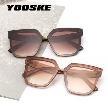 YOOSKE Vintage sončna Očala Moške blagovne Znamke Oblikovalec Gradient sončna Očala Odtenki Ženske Retro Prevelik Sunglass Ženski Ogledalo UV400