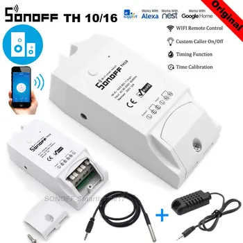 Sonoff TH16/TH10 Wifi Smart Stikalo za Spremljanje Temperature in Vlažnosti Wifi Smart Stikalo Domov Avtomatizacija Dela Z Alexa googlova Domača stran