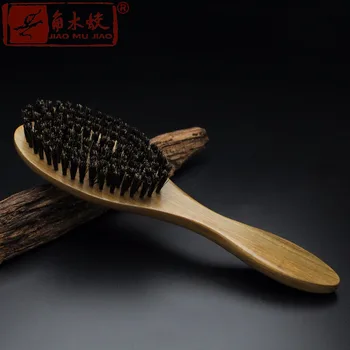 Verodostojna divjega prašiča ščetine las glavnik naturalGreen sandalovine hairbrush glavnik masaža