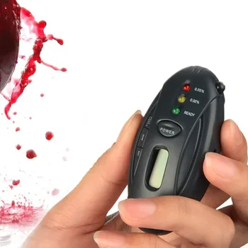 DJSona Digitalni Alkohol Tester z Lcd Ura Stoparica Mini Svetilka Led Keychain Alcoholimetro Breathalyzer Parkiranje Pripomočke, Mestno