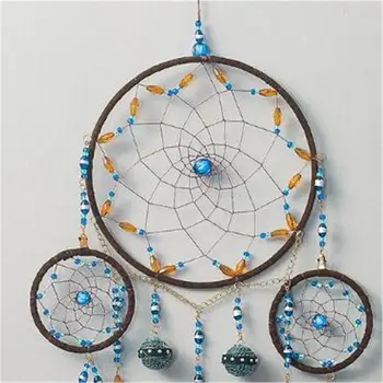 Vintage Ročno Indijski Sanje Lovilcev Net s Perjem Steno Avto Visi Dekoracijo Ornament Dreamcatcher