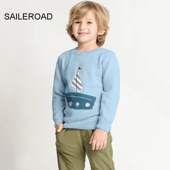 SAILEROAD Čoln Pulover za Deček 2-6Years Autunm Vrhovi za Fante Otrok Bluzo Otroci za leto 2020 Pozimi Pleteno Obleko