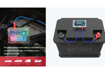 Auto baterije zaslon baterije tester BM5 za avto, tovornjak MPV 6V-25V delovna napetost tester BM5 auto battery health (stanje baterije testiranje orodja