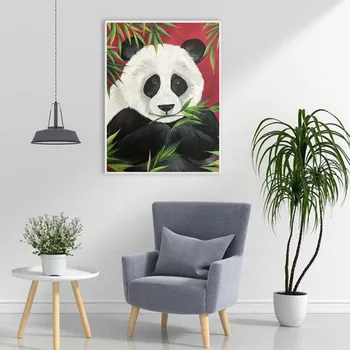 Panda DIY 5D Diamond Slikarstvo Navzkrižno Šiv Cartoon Živali Diamond Vezenje Celoten Krog Vaja Okrasnih Mozaik Doma Dekor