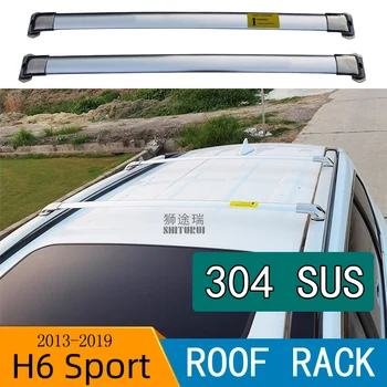 Za HAVAL H6 šport 2013-2019 strehi bar avto posebne aluminijaste zlitine pasu lock Led lučka Streho prtljage sus 304 nerjaveče jeklo