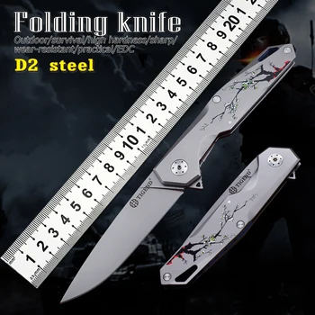 TIGEND 1047 Folding Nož Odrezanje Nož Siva Titanium Prenosnih Pocket EOS Kampiranje Lovski Nož Prostem Praktično Orodje za Boj proti