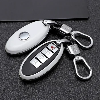 Avto Ključ Primeru, Primerni Za Infiniti Q30 Q50 QX60 Q70L QX80 Nissan Qashqai 370 Z Listi Brcne Sylphy Juke Fob Kritje Keychain Lupini Polje