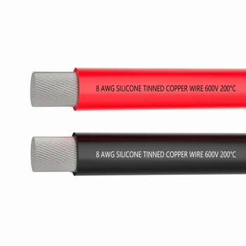 8 Merilnik Električne Žice Kabel za Baterije Črne In Rdeče 8AWG-1650 Pramenov Pocinkane Bakrene Žice , spojke s hitro