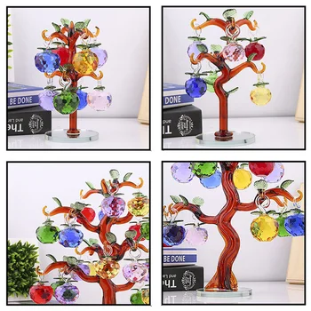 DIY Božič Kristalno Apple Tree Okraski Jabolka Obrti Doma Dekoracijo Figurice Spominkov Dekor Okraski Novo Leto, Darila