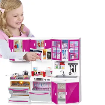 Mini Kuhinja Igrače Nastavite Otroci Pretvarjajo, Igrajo Plastičnih Simulacije Kuhanje Set Otrok Puzzle Igrače Za Fant Dekle Darila