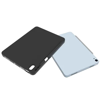 črni mat Sani-dokazilo Mehko TPU Prozoren Silikonski Jasno Primeru Cover za iPad 10.9 2020,iPad Zraka 4