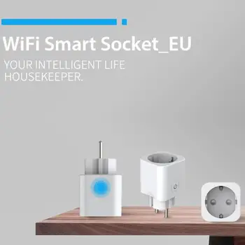 10A Smart EU Plug Wifi Smart Vtičnico EU Plug EWeLink Za Alexa Google Domov Mini IFTTT Pametni Dom Električno Vtičnico Dodatki