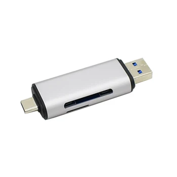 ULT-Najboljši SD Card Reader USB Tip C OTG USB 3.0 Pomnilniški Kartici Adapter 2 Reži za TF, SD, Micro SD, SDXC, SDHC, MMC, RS-MMC