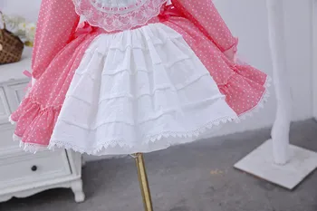 Malčka Dekle španska Princesa Obleke za Baby Dekleta Rojstni dan Lolita Roza Žogo Obleke za malčke Jeseni Otrok Boutique Obleko