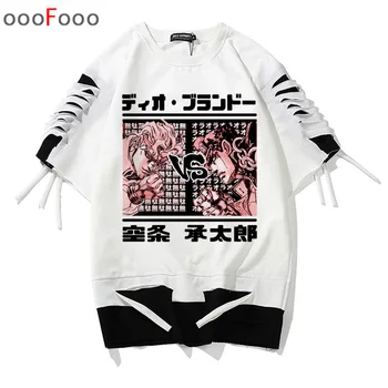 Jojo bizarna avantura 2019 tshirt majica s kratkimi rokavi t-shirt vrh tee srajce moške Anime moški/ženske, risanka hip hop Natisnjeni Unisex Preobsežne