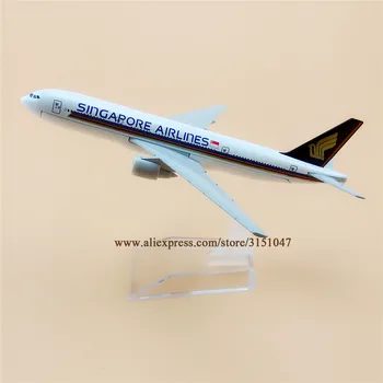 Zlitine Kovin Zraka Singapore Airlines B777 Letalo Model Singapur Boeing 777 Airways Letalo Modela Letala Otroci Darila 16 cm