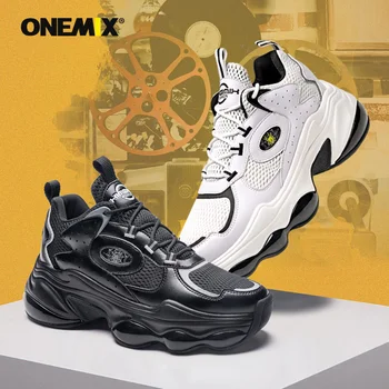ONEMIX 2020 Nov Prihod Unisex Čevlji Črni Višino Narašča Moške Superge Dihanje Ženske Platformo Športni Copati