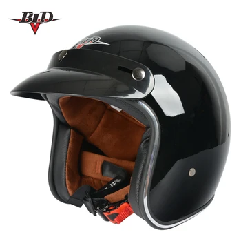 Motoristična čelada jet Letnik čelada Odprta obraz retro 3/4 pol čelada casco moto capacete motoqueiro DOT