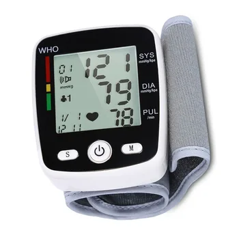 Tonometer za ponovno Polnjenje BP Sphygmomanometer Krvni Tlak Samodejni LCD Zapestje Krvni Tlak Spremlja Srčni Utrip Stopnja Pulz Meter