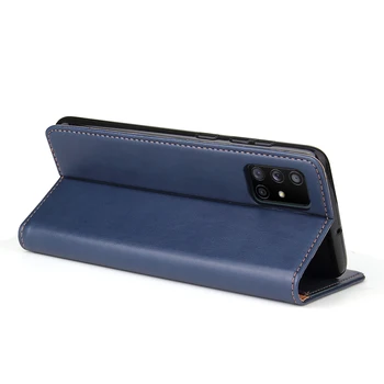 Deluxe usnjena torbica za Samsung Galaxy A51 A71 4G 5G Luksuzni Magnetni adsorpcije Pokrovček Kože Primeru Telefon