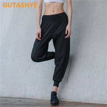 GUTASHYE Svoboden haren plesne hlače za ženske usposabljanje teče znoj absorpcije hitro suha vaja hlače za fitnes joga hlače