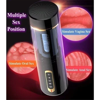 Povsem Samodejno Moški Masturbator Bluetooth Telefon Z Interakcijo Pravi Vagina Žep Muco Silikonski Sex Lutke Za odrasle Moške Sex Shop