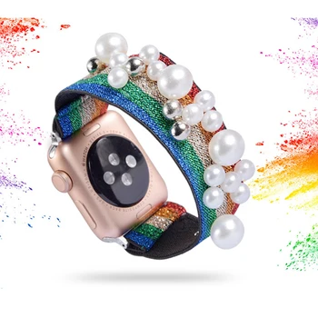 Scrunchie Trak Za apple watch band 44 mm 40 mm iwatch 38 mm 42mm ženske watchband zapestnica apple gledati serije 5 4 3 2 1 44 mm