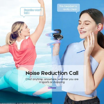 Digitalni Zaslon na Dotik Brezžične Slušalke Bluetooth 5.0 Zasebni Način Binaural Športi, HI-fi Kakovosti Zvoka Slušalke