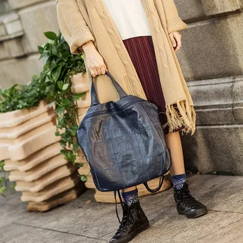 2020 nove ženske retro nahrbtnik vrhnjo plast cowhide eno ramo torba moda, velike zmogljivosti, nahrbtnik ženski big bag Teksturo