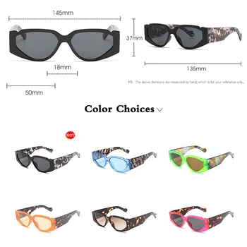 2020 Srčkan Oranžnega Mačka Oči, sončna Očala Ženske Letnik Dvojni Barve Elegantna sončna Očala Leopard Cvetlični Očala oculos feminino UV400