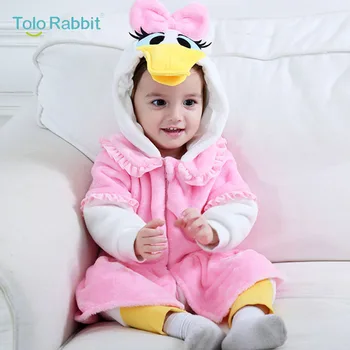 Flanela Otroške igralne obleke Zajec Bombaž Baby Fantje Dekleta Živali, igralne obleke Pomlad Zima Šiv Otroka, Določa Kigurumi Novorojenčka Oblačila 2020