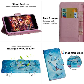 PU Usnja Flip Case Za Huawei Honor 7C 7A Pro 7S 8X 8C 8 9 20 10 Lite Denarnice Kritje Vrečko Za Coque Čast 20 PRO Primeru Funda