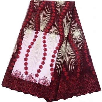 Vino, barve Til tkanine, Čipke, vezenih afriške francoski čipke tkanine s kamni Nigerijski čipke za poroko