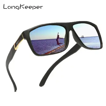 LongKeeper blagovne Znamke TR90 Polarizirana sončna Očala Moških Oculos de sol Ženske Modni Kvadratnih Vožnje Očala Potovanja oculos masculino
