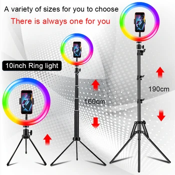 10palčni Obroč Svetlobe LED Selfie Obroč Svetlobe Foto Obroč za Svetilko Z Stojalom Ringlight Za RingLight Tiktok Tok Napredno Žive Svetlobe