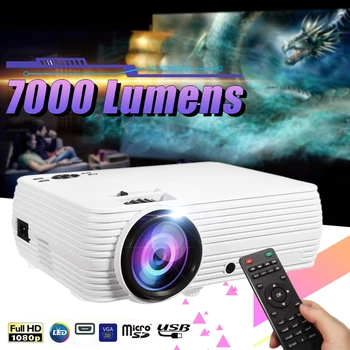 2019 Najnovejši X5 LCD Projektor za Domači Kino, Gledališče Film LED Proyector HD Projektorji AV Podporo 1080P 7000 Lumnov