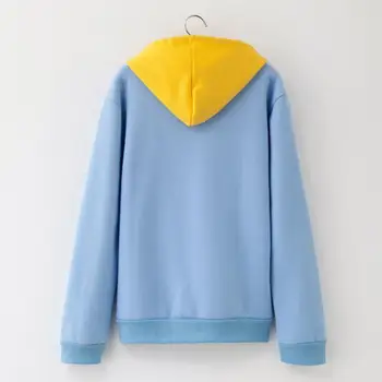 Moda Pismo PRIJATELJI Harajuku Natisnjeni ženski pulover s kapuco Obleka Ohlapno Dame Plašč Jeseni Športna Majica